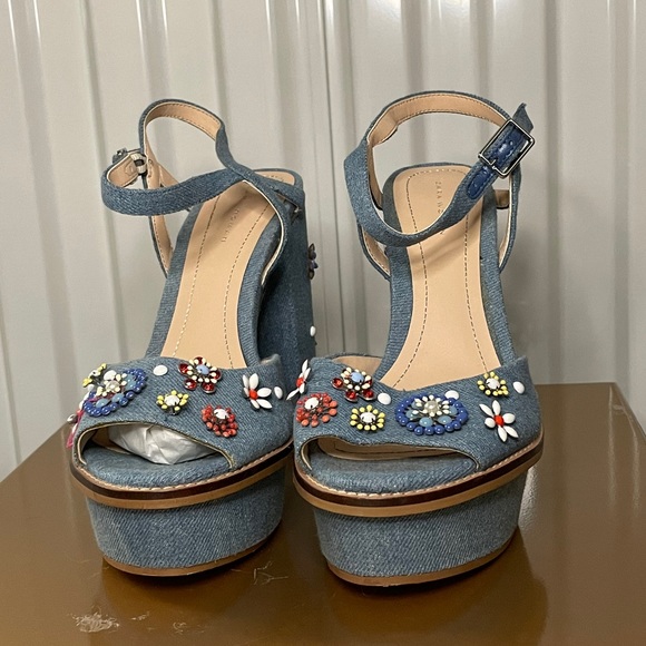 Zara Summer Floral Block Heels